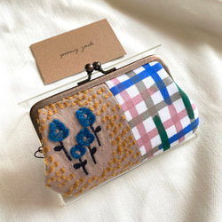 新作】刺繍runrunrunでブックカバー ミナペルホネンの生地を使用