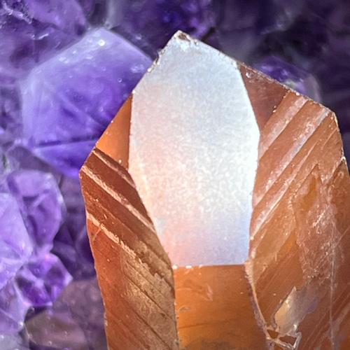 ダウタンジェリンクォーツマスタークリスタル水晶原石ポイント