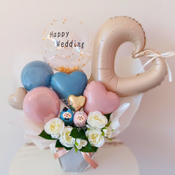 送料無料！ウェディング【Special】| バルーンギフト　結婚祝い　電報　結婚式 　パーティー　 豪華　くすみカラー 2枚目の画像