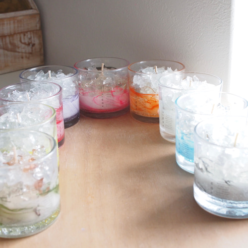 選べる10カラー/オーダー可】ジェル&パームのアロマキャンドル gloss