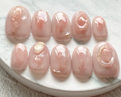 【No.21】ネイルチップ 淡色 8429153fbaabd033d79698f2f37e55