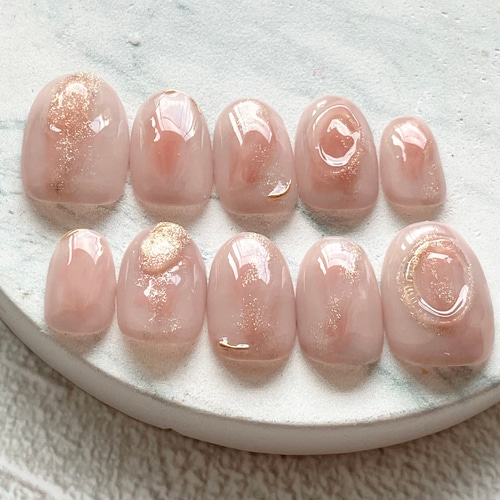 ネイルチップ ニュアンス 韓国淡色 ネイルチップ ニュアンス 韓国 淡色 - メルカリ