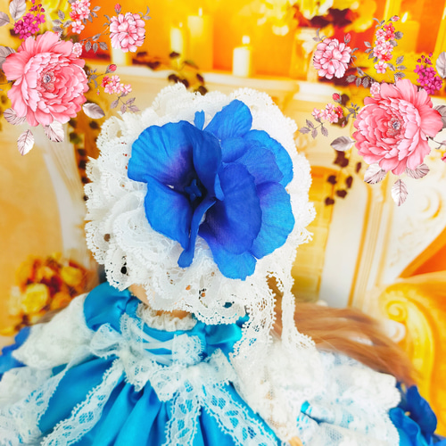 リカちゃんサイズ 水色のドレス 紫陽花 22㎝ドール服 お姫様
