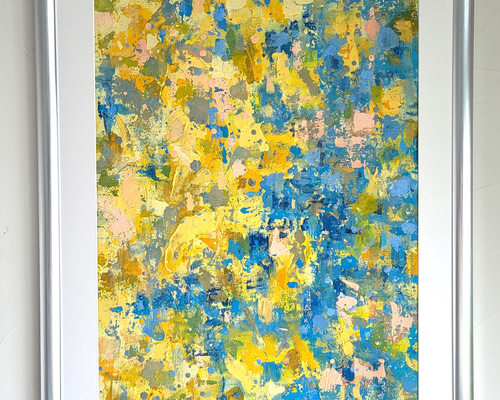 イン・ザ・パラダイス / 抽象画 77×56㎝ B2 額縁セット 原画1点