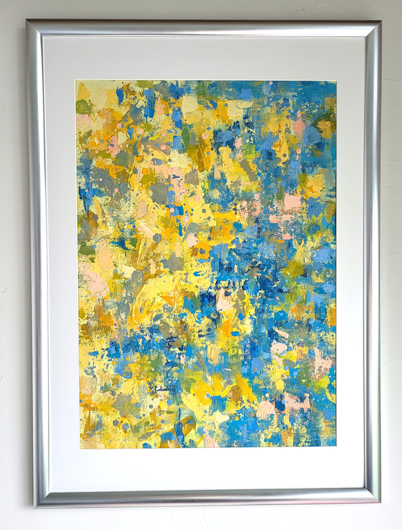 イン・ザ・パラダイス / 抽象画 77×56㎝ B2 額縁セット 原画1点