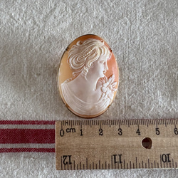イタリアの古いカメオ Cameo アンティークカメオ　ブローチ　Italy 【1点】 5枚目の画像