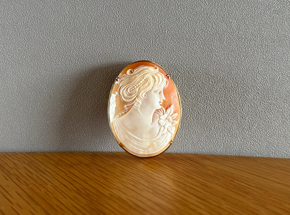 イタリアの古いカメオ Cameo アンティークカメオ　ブローチ　Italy 【1点】 1枚目の画像