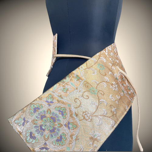 金糸煌めく刺繍帯 サッシュベルト高級感抜群 刺繍帯 W55〜75cm 高級帯