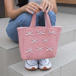 ハート刺繍ヌビバッグ Sサイズ ハンドバッグ colorer 通販
