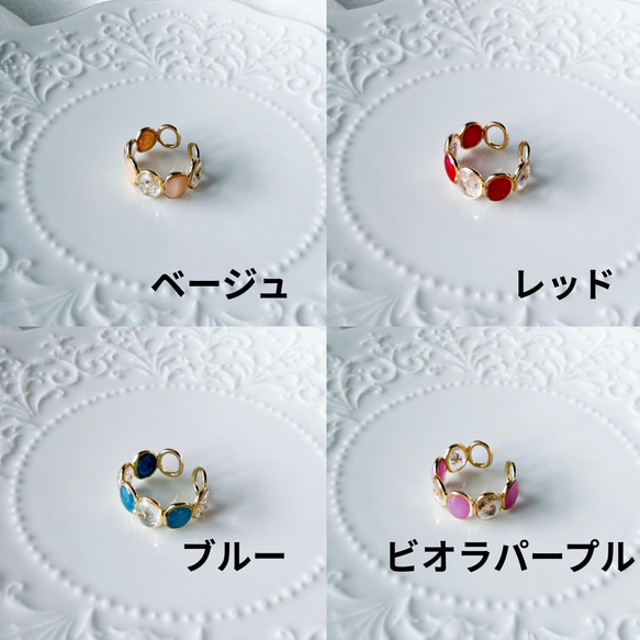 女士花朵戒指，均碼，是完美的禮物之選。現有滿天星綠和灰褐色兩種顏色可選。 第8張的照片