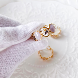 女士花朵戒指，均碼，是完美的禮物之選。現有滿天星綠和灰褐色兩種顏色可選。 第5張的照片