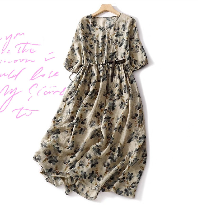 春 夏 レディース ワンピース  ゆったり 大きいサイズ 着痩せ 大人 カジュアル