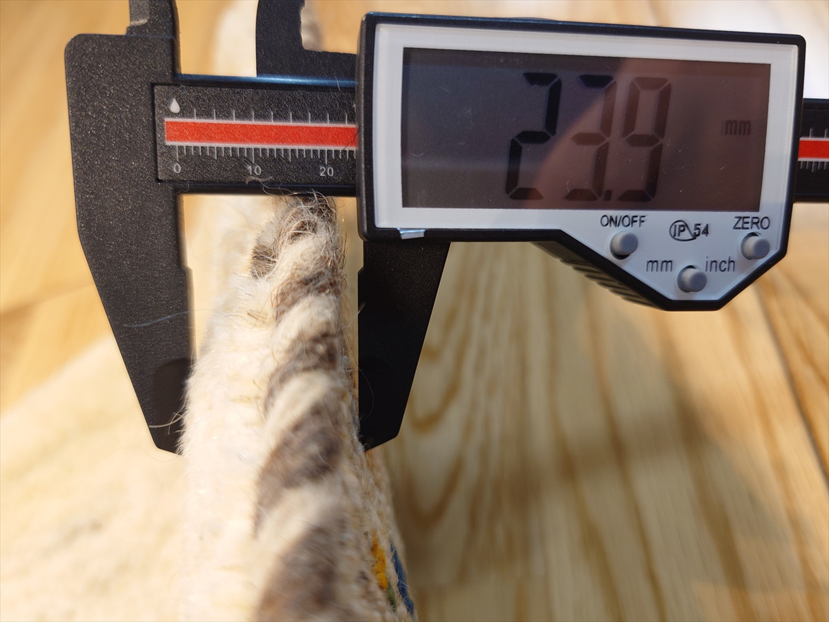 ペルシャ　ギャッベ　玄関マット小　56.5x38.5cm　ベージュ　アイボリー ブルー　パネル　NN19285