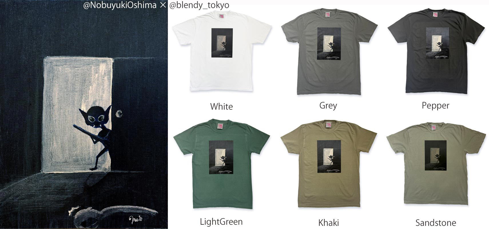 エイリアンTシャツ「Nobuyuki Oshima」×「blendy tokyo」コラボT『ALIEN-1982』