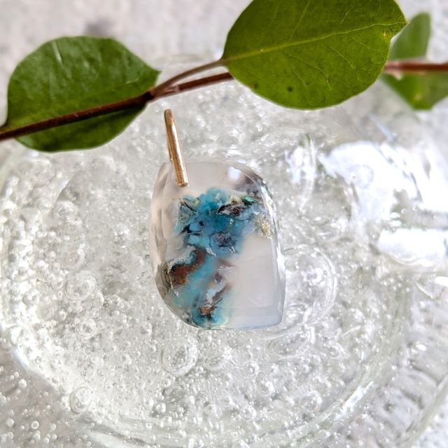 クリソコラ カルセドニー ペンダント/K18 Chrysocolla Chalcedony Pendant