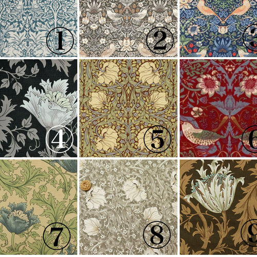 蝶ネクタイプレゼント】ウィリアムモリス着物＆被布セット《受注