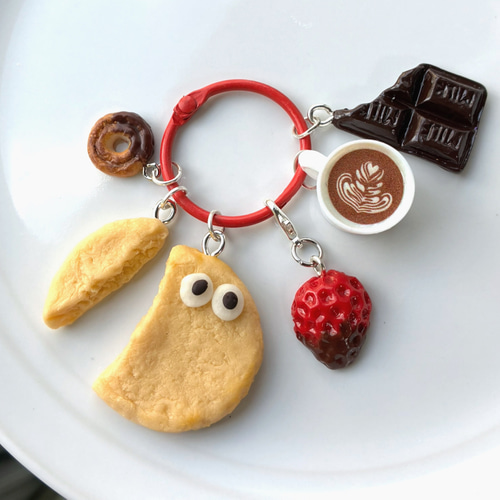 じゃらじゃらキーホルダー クッキー じゃらじゃらキーホルダー フェイクフード ミニチュアフード
