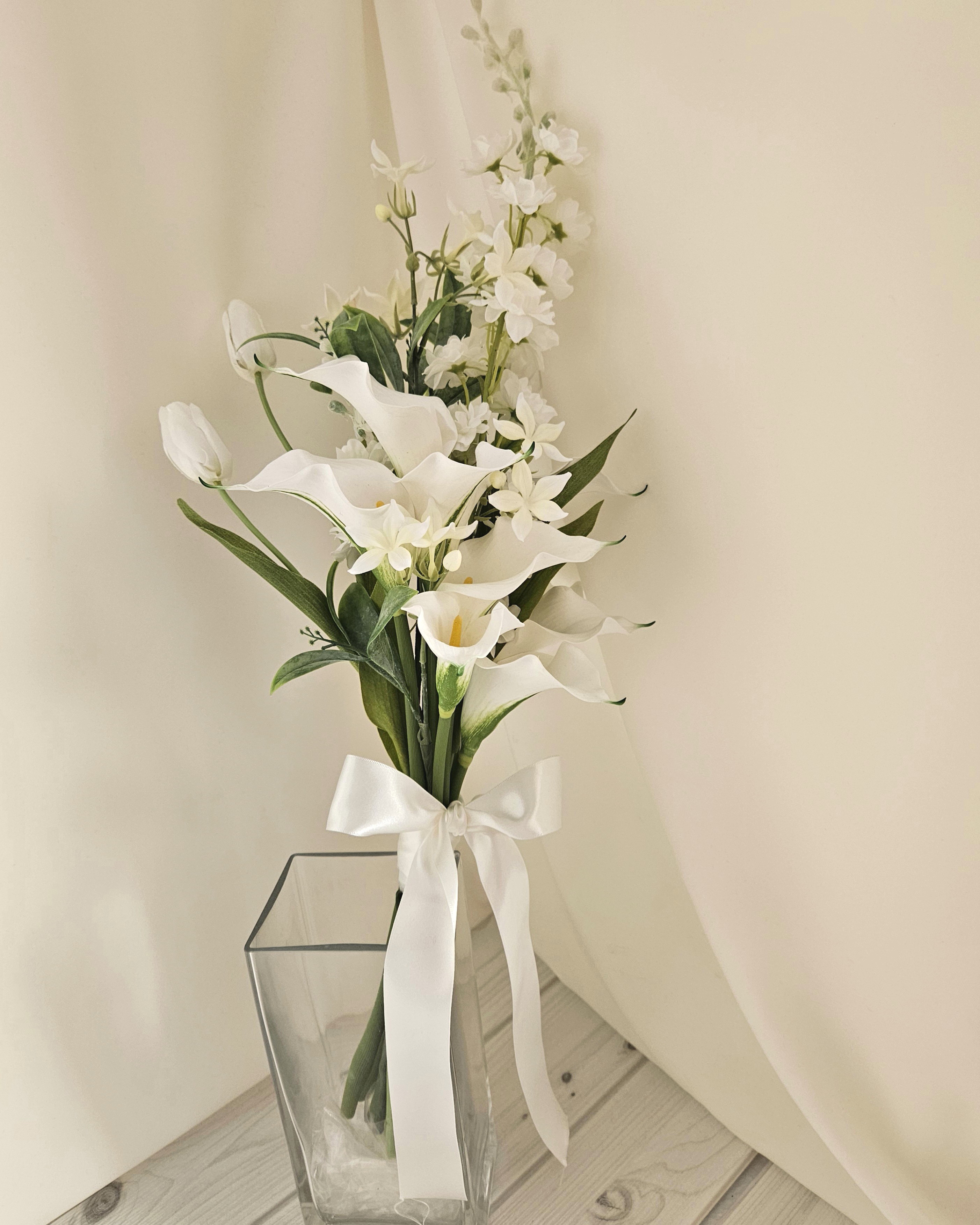 ウェディングブーケ（ブートニア付き）B-198