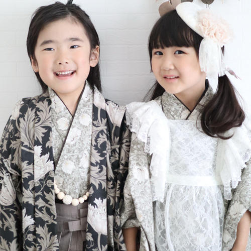 蝶ネクタイプレゼント】ウィリアムモリス着物＆被布セット《受注