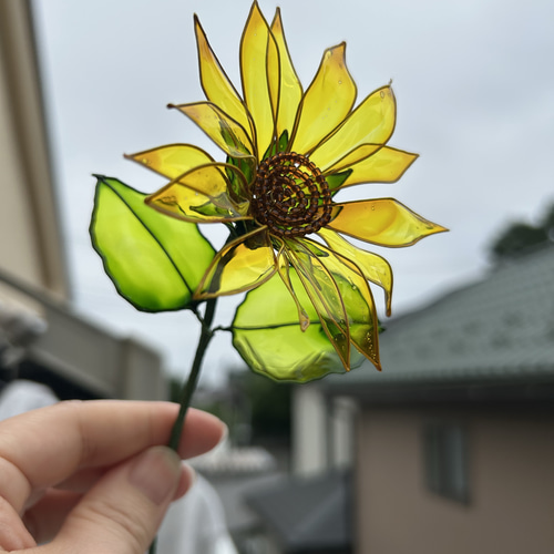 ディップフラワー アメリカンフラワー 夏の花ひまわり アート