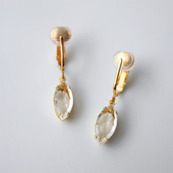 ヴィンテージビジューのイヤリング/ピアス crystal wave 4枚目の画像