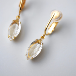 ヴィンテージビジューのイヤリング/ピアス crystal wave 7枚目の画像