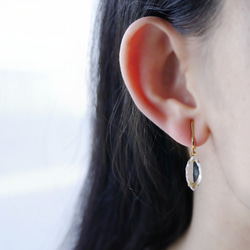 ヴィンテージビジューのイヤリング/ピアス crystal wave 3枚目の画像