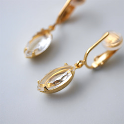 ヴィンテージビジューのイヤリング/ピアス crystal wave 6枚目の画像