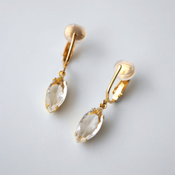 ヴィンテージビジューのイヤリング/ピアス crystal wave 1枚目の画像