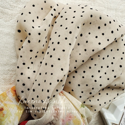 【10/23再販】「エアリードットと大胆水彩フラワーのヘアバンド。」 ヘアアクセサリー ヘアーバンド 秋 6枚目の画像