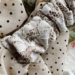 【10/23再販】「エアリードットと大胆水彩フラワーのヘアバンド。」 ヘアアクセサリー ヘアーバンド 秋 5枚目の画像