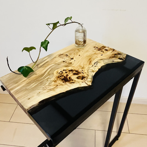 ポプラ レジンテーブル ソファテーブル サイドテーブル サイドテーブル