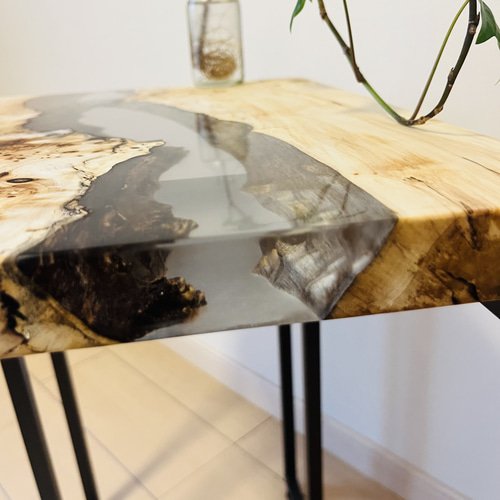 ポプラ レジンテーブル ソファテーブル サイドテーブル コーヒー  