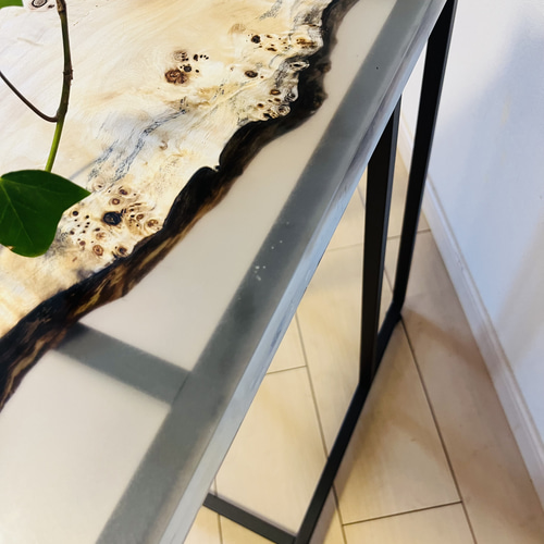 ポプラ レジンテーブル ソファテーブル サイドテーブル コーヒー  