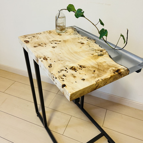 ポプラ レジンテーブル ソファテーブル サイドテーブル コーヒー  