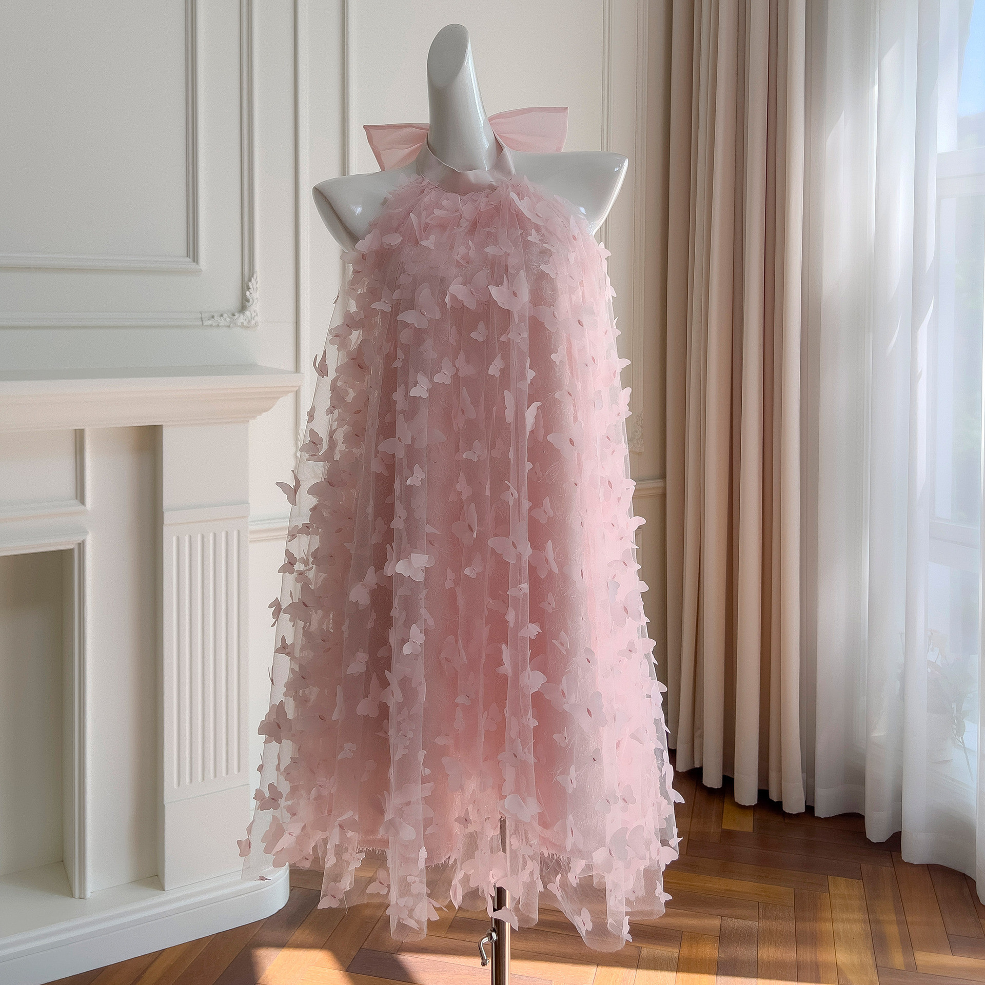 ドレス パーティー ウェディングドレス ワンピース ショート丈 プリンセス ピンク 上品 韓国風 前撮り お呼ばれ