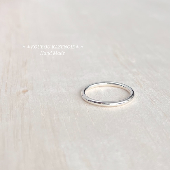 1号から制作可能♪　silver950◆2ｍｍ丸線華奢リング◆受注制作　 1枚目の画像