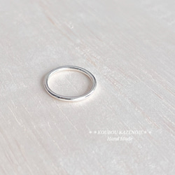 1号から制作可能♪　silver950◆2ｍｍ丸線華奢リング◆受注制作　 3枚目の画像