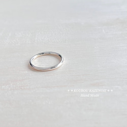 1号から制作可能♪　silver950◆2ｍｍ丸線華奢リング◆受注制作　 5枚目の画像