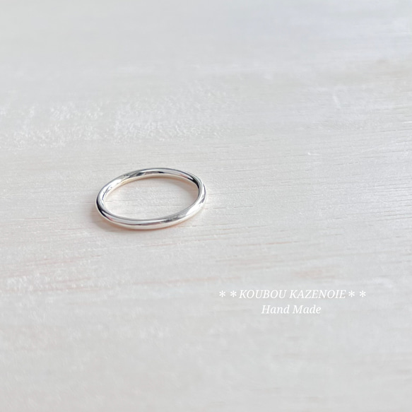 1号から制作可能♪　silver950◆2ｍｍ丸線華奢リング◆受注制作　 5枚目の画像