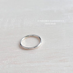 1号から制作可能♪　silver950◆2ｍｍ丸線華奢リング◆受注制作　 2枚目の画像