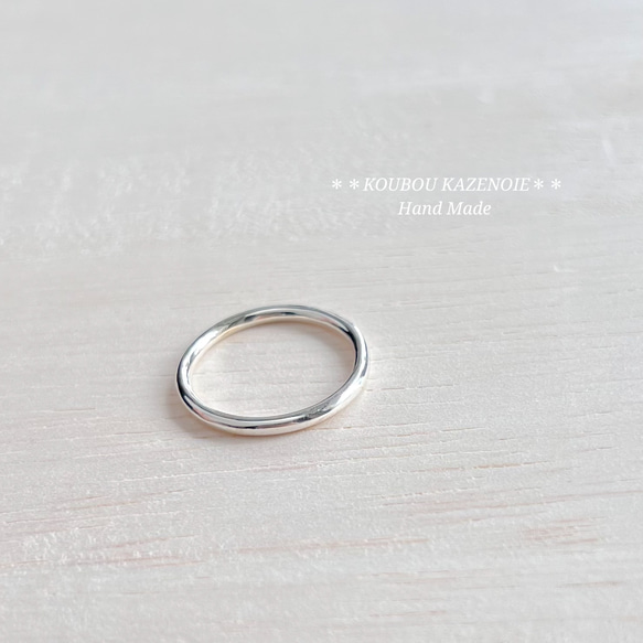 1号から制作可能♪　silver950◆2ｍｍ丸線華奢リング◆受注制作　 2枚目の画像