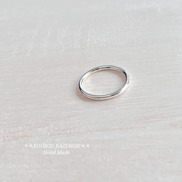 1号から制作可能♪　silver950◆2ｍｍ丸線華奢リング◆受注制作　 8枚目の画像