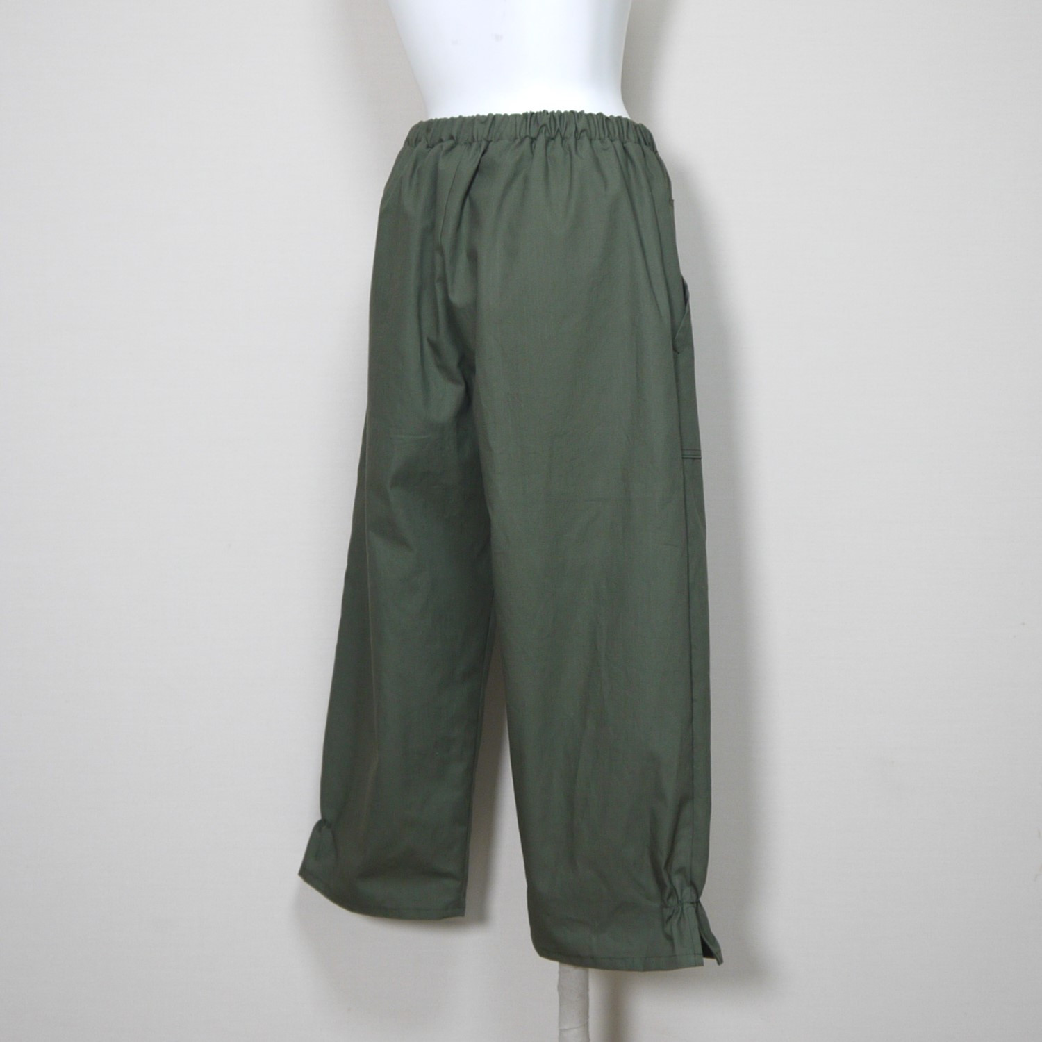 【リップクロス】ポップスリットパンツ◆カーキ◆フリーサイズ（コットン100％）