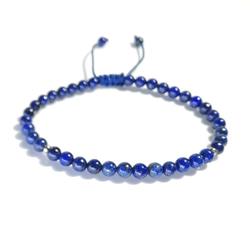 ★グラデーションカラーブルートルマリン ダイスカット ブレスレットA(SA+) 再販×15】SUS316L◇ブルーグラデーショントルマリンの極細ブレスレット