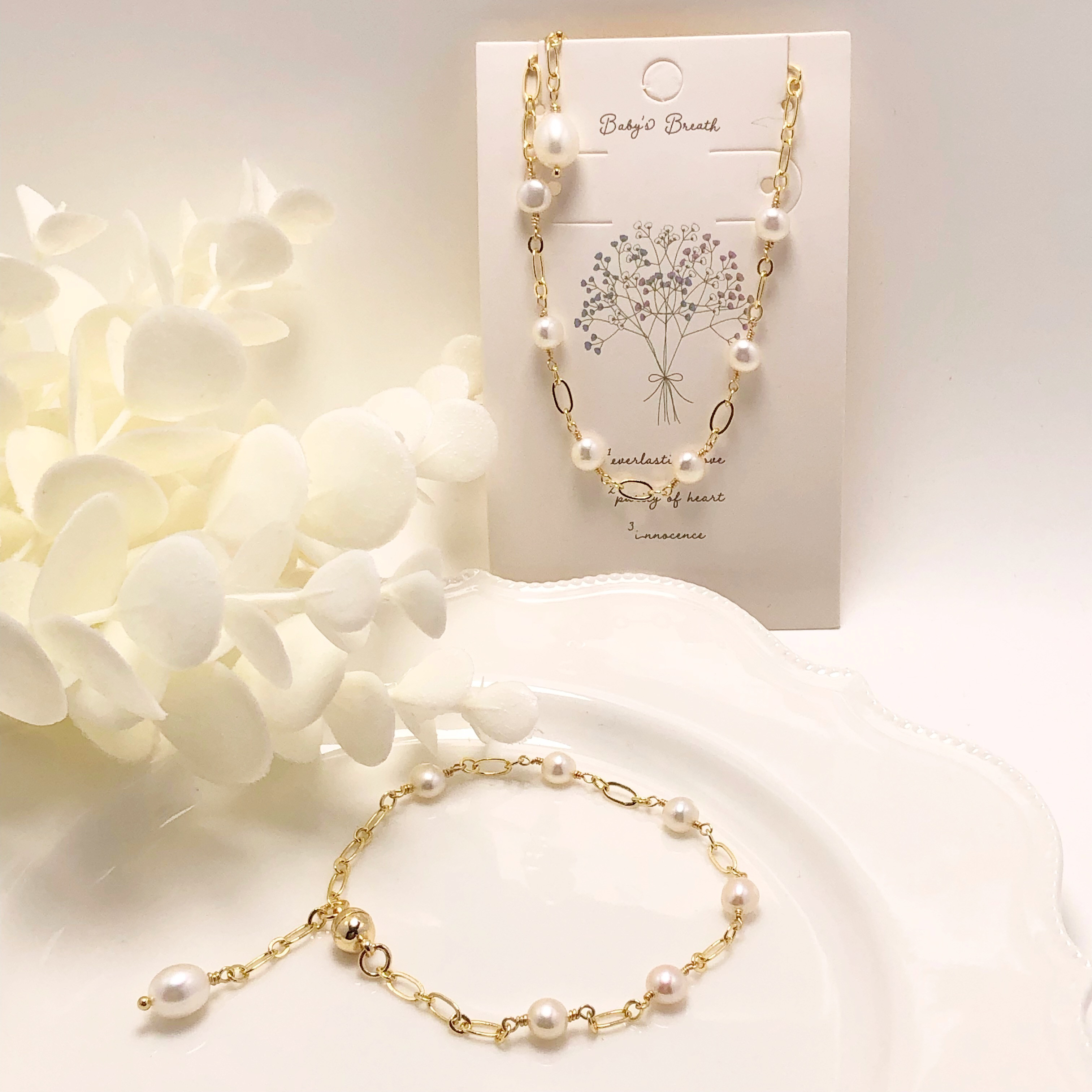 《  14kgfブレスレット》高品質　淡水パールのブレスレット