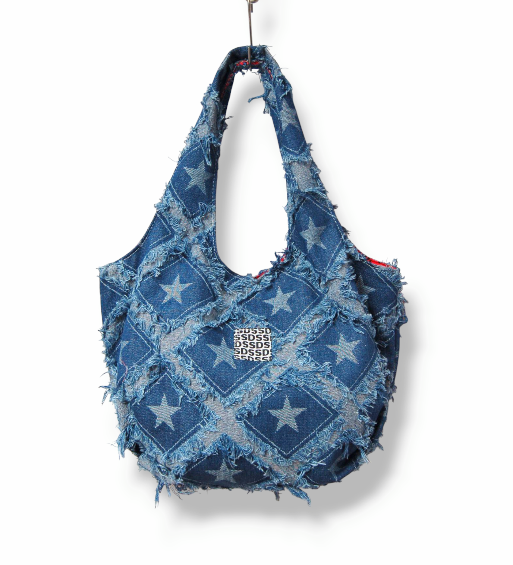 SSD　星フリンジデニム　バルーントートバッグ
