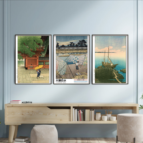 木版色紙  瀬戸内三題  昭和レトロ　大阪鉄道局 木版色紙 瀬戸内三題 昭和レトロ 大阪鉄道局 2022年9月発売② 新製品