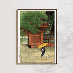 絵画　一本の木39 Lサイズ　流星群2 A4サイズ 2枚原画セット 川瀬巴水「平泉金色堂」絶筆 木版画複製 A3サイズ 297×420mm