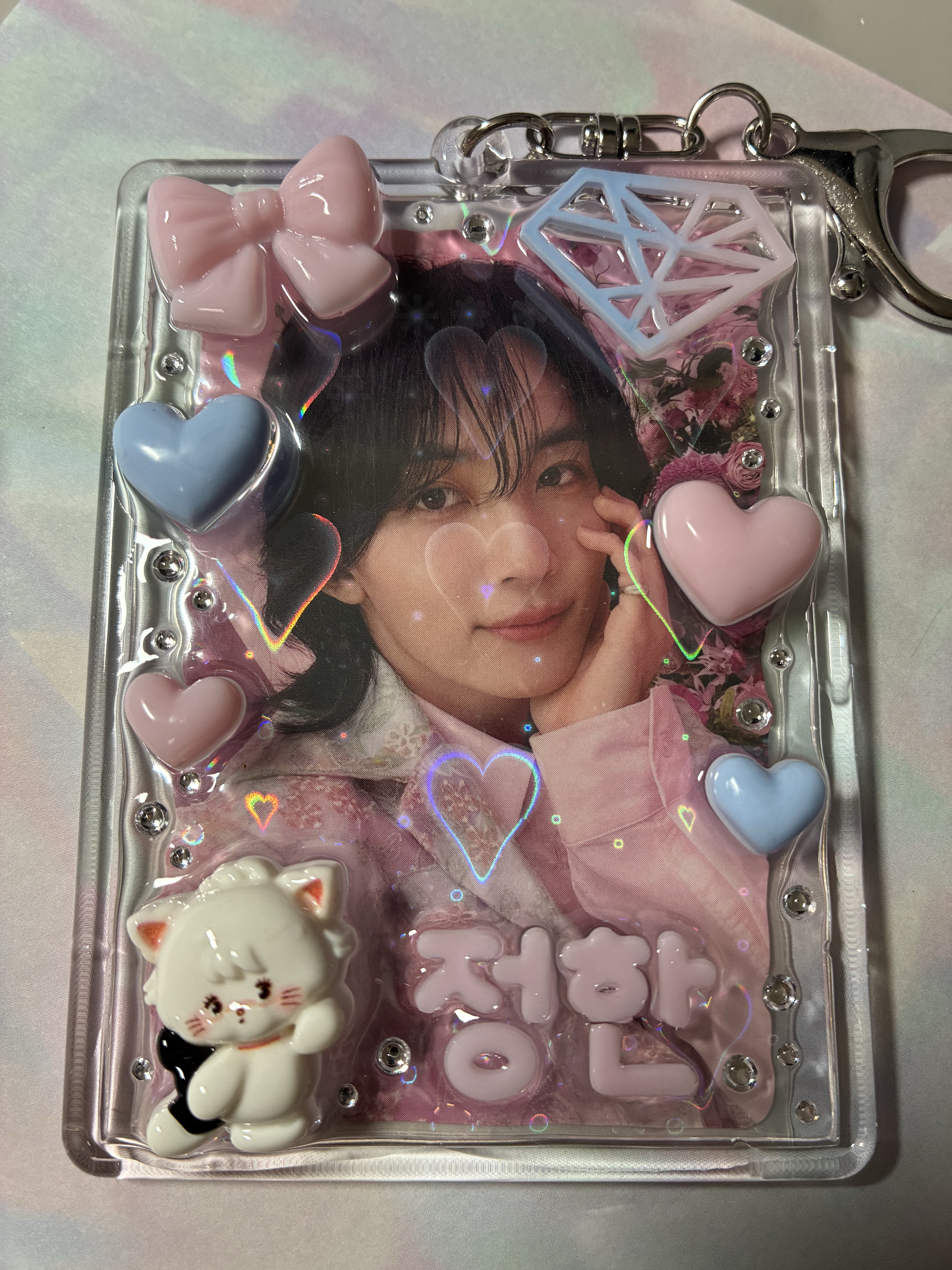 ハンドメイド　キーホルダー　トレカケース ハンドメイド　キーホルダー　トレカケース